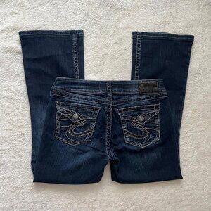 Suki Surplus Silver Dark Wash Jeans Size 29